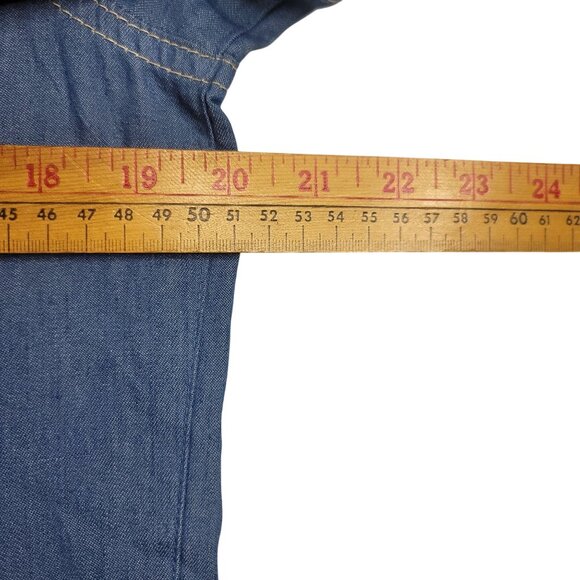 2000s CityBlues By Koret Embroidered Denim Shirt S NWT Vintage Deadstock - Picture 10 of 11